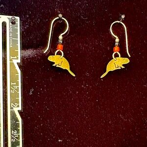 Brass beaver earrings!